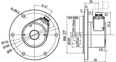 Drawing encoder WDGI115T S3