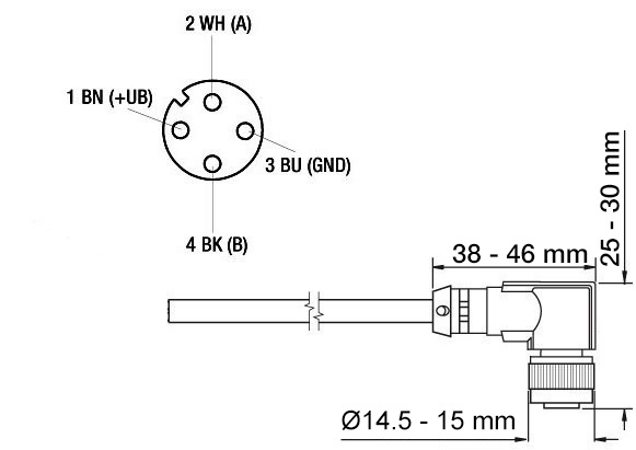 Z KIA467 Kabeldose Drehgeber Z KIA467 Kabeldose Drehgeber