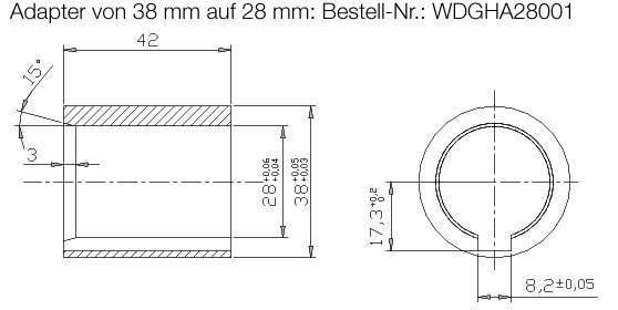 Z WDGHA28001 Drehgeber Reduzierhuelse Z WDGHA28001 Drehgeber Reduzierhuelse